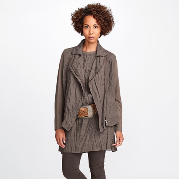 FLAX Wanderlust Linen Jacket Relaxed Java Small - Picture 1 of 15
